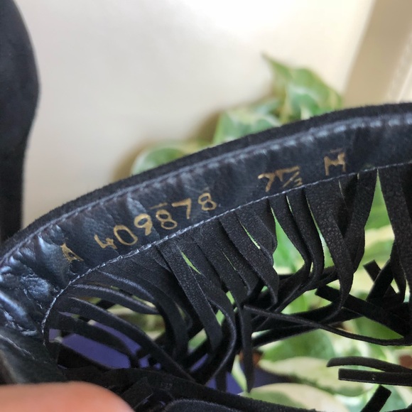 STUART WEITZMAN LOVEFRINGE ANKLE STRAP SANDALS - Picture 4 of 7